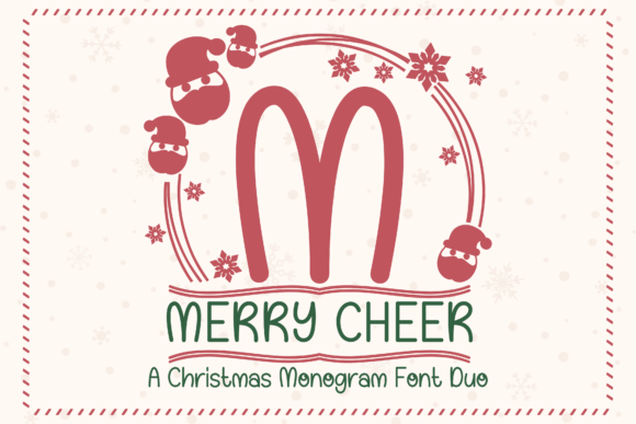 Captivating Christmas Typography with Merry Cheer Monogram