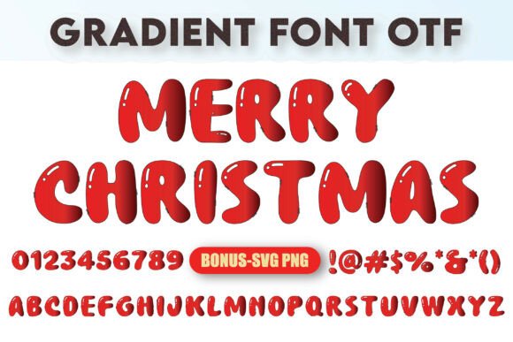 Celebrate with Merry Christmas Gradient: A Festive Font