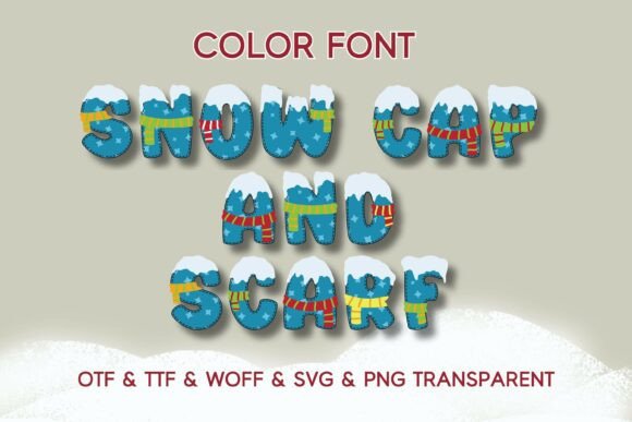 Charming Snow Cap and Scarf Font for Festive Designs