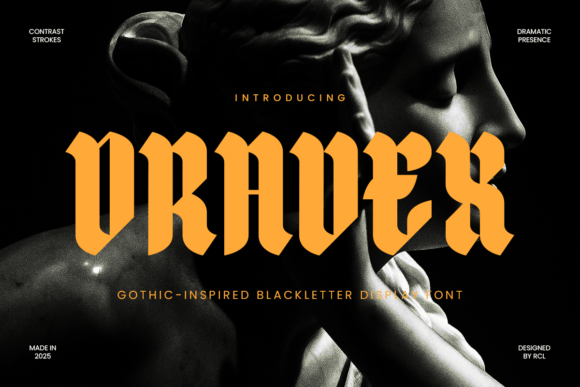 Draven: A Bold Blackletter Font for Modern Campaigns
