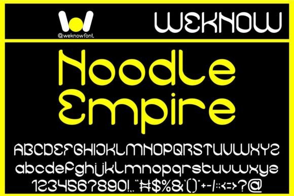 Noodle Empire: A Versatile Font for Engaging Visuals