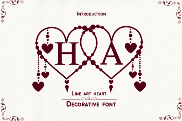 Transform Your Brand with Line Art Heart Font