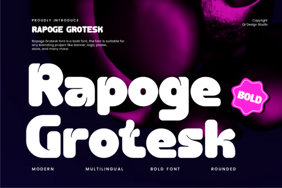 Transform Your Brand with Rapoge Grotesk: A Modern Sans Serif Font