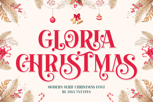 Transform Your Holiday Creations with Gloria Christmas Font