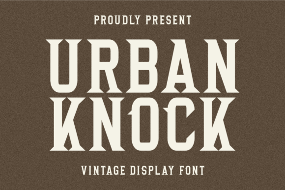 Urban Knock: A Bold Vintage Display Font for Editorial Design